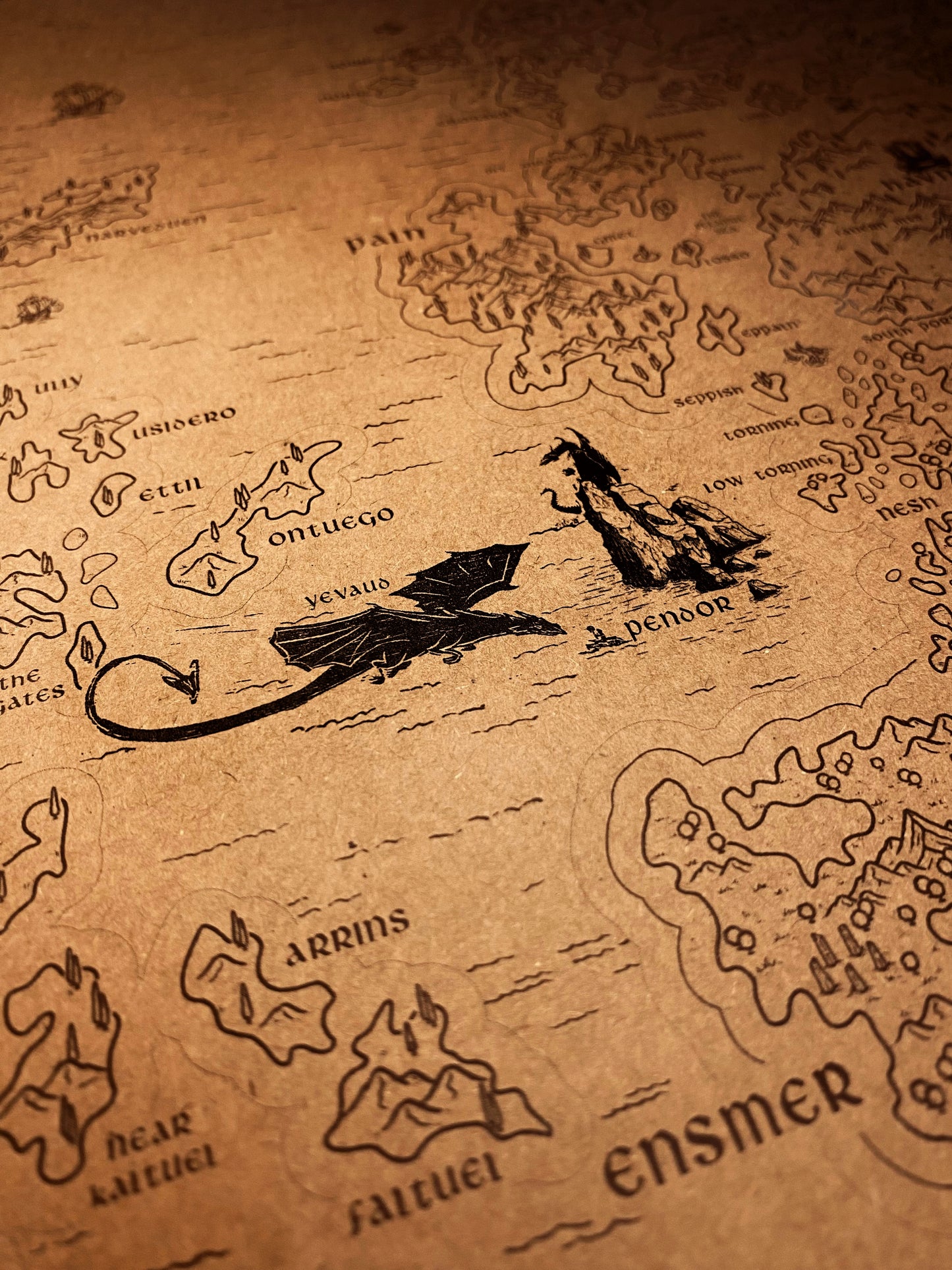 AWOES Earthsea World Map by Ursula K. Le Guin