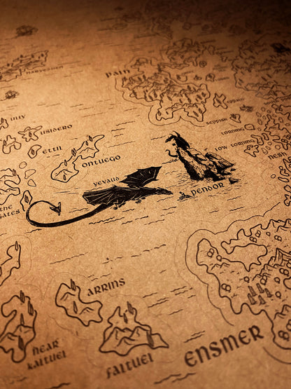 AWOES Earthsea World Map by Ursula K. Le Guin