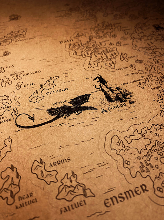 AWOES Earthsea World Map by Ursula K. Le Guin