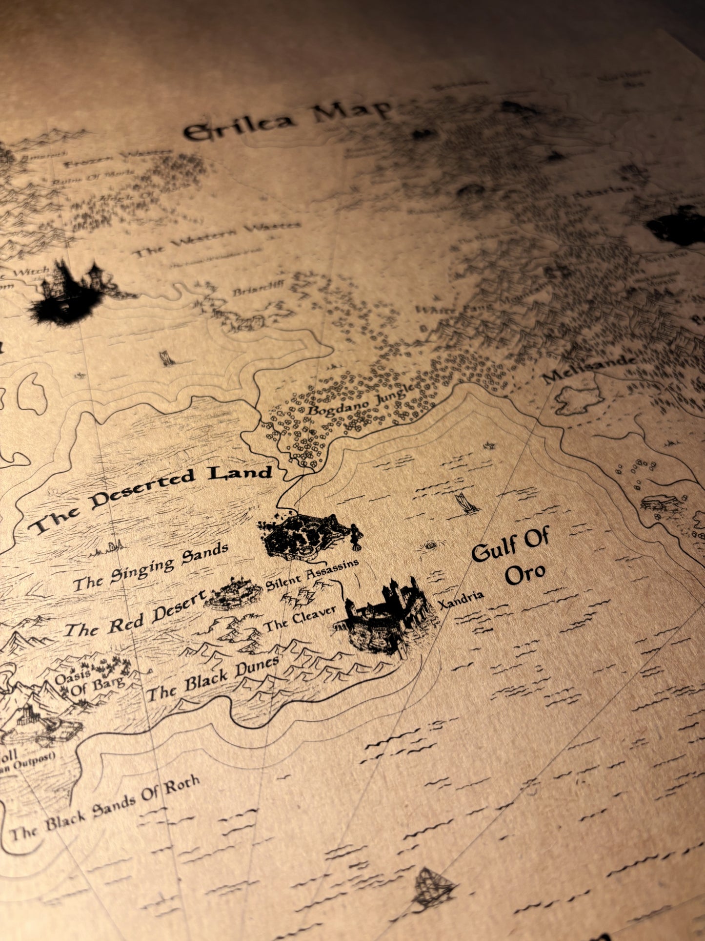 Sarah J. Maas Throne of Glass Series World Map, Erilea Map