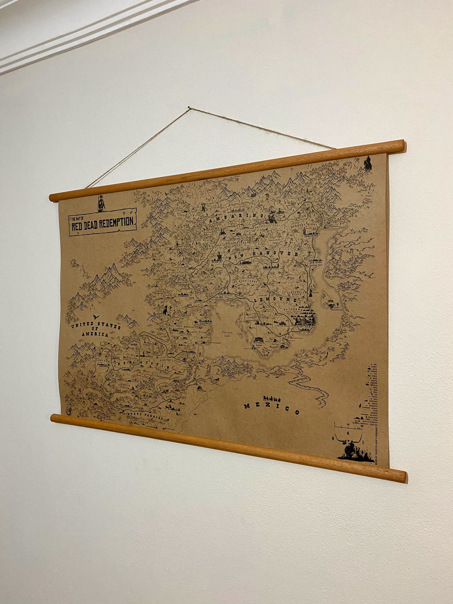 Red Dead Redemption Speculative Game Map, RDR Poster