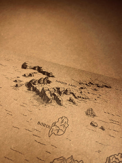 AWOES Earthsea World Map by Ursula K. Le Guin