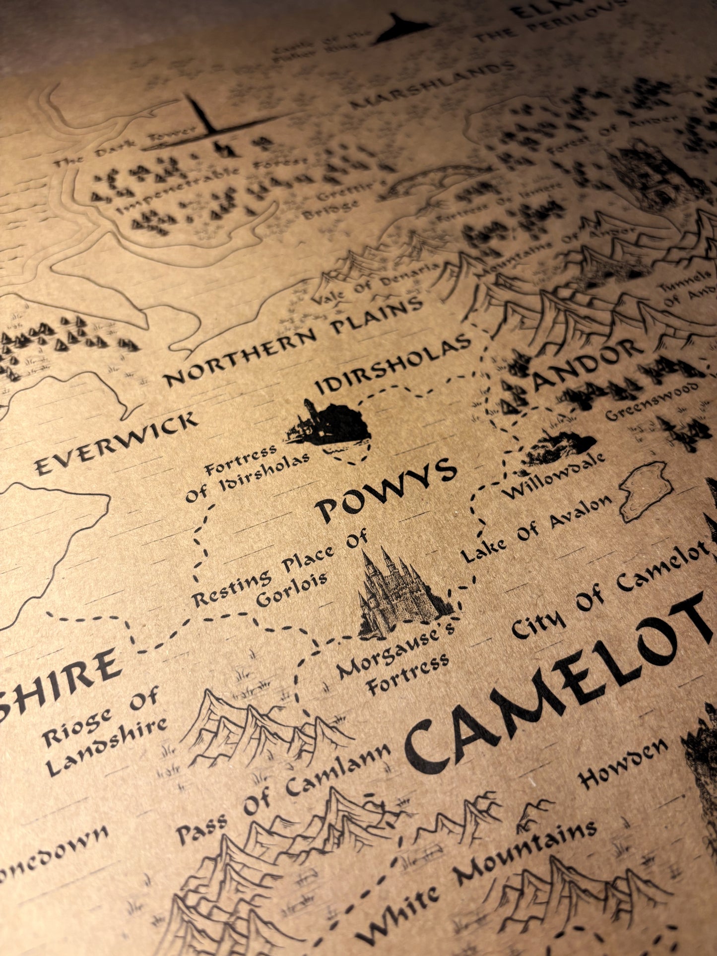 Map of the Kingdom of Camelot, Merlin Wall Art