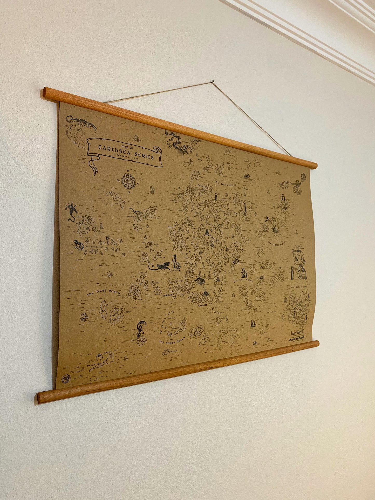 AWOES Earthsea World Map by Ursula K. Le Guin