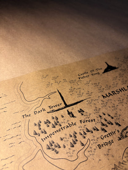 Map of the Kingdom of Camelot, Merlin Wall Art