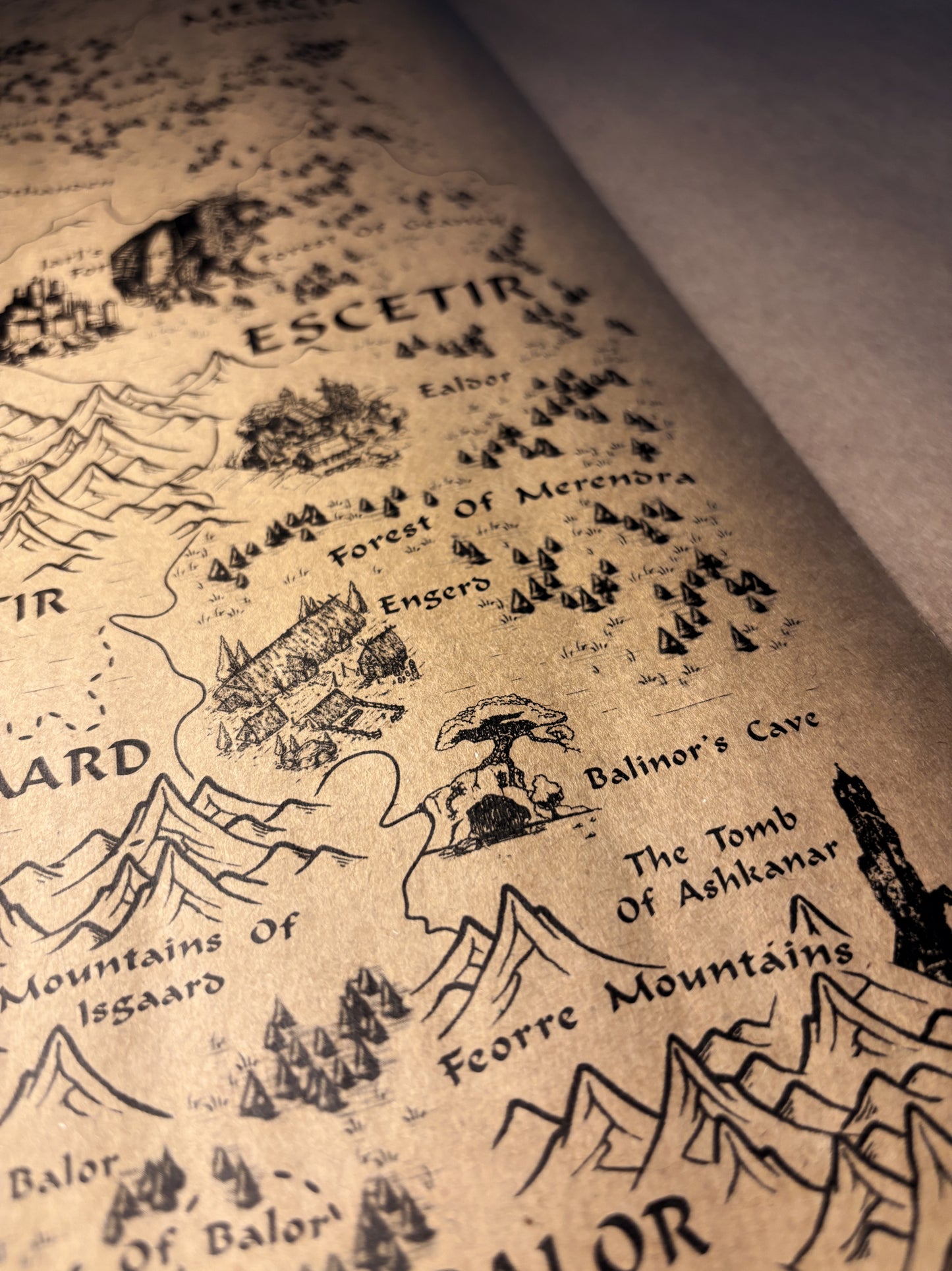 Map of the Kingdom of Camelot, Merlin Wall Art