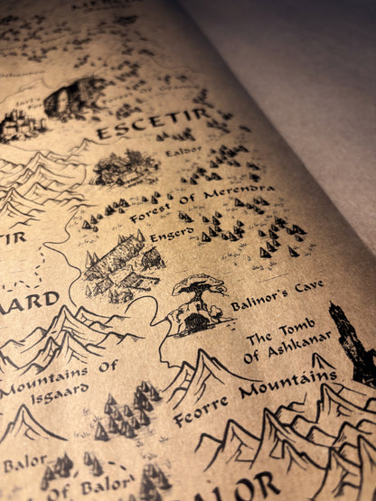 Map of the Kingdom of Camelot, Merlin Wall Art