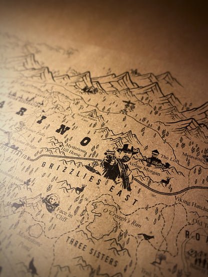 Red Dead Redemption Speculative Game Map, RDR Poster