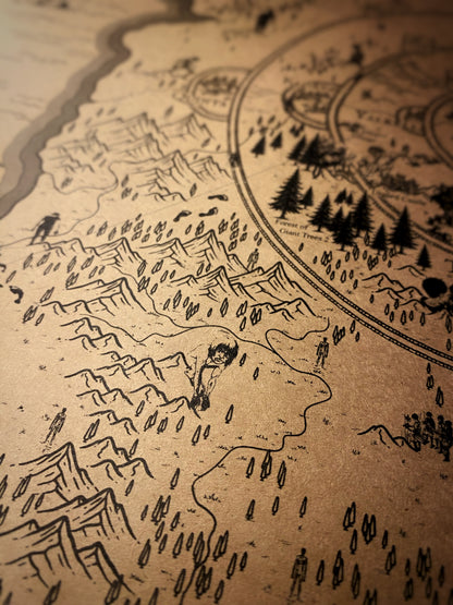 Mapa del mundo de One Piece, Póster de Monkey D. Luffy