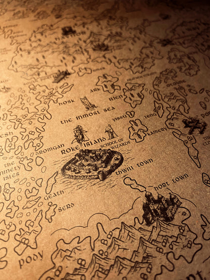 AWOES Earthsea World Map by Ursula K. Le Guin