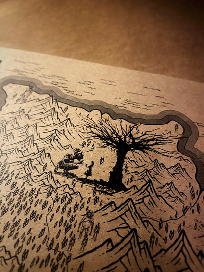 Mapa del mundo de One Piece, Póster de Monkey D. Luffy