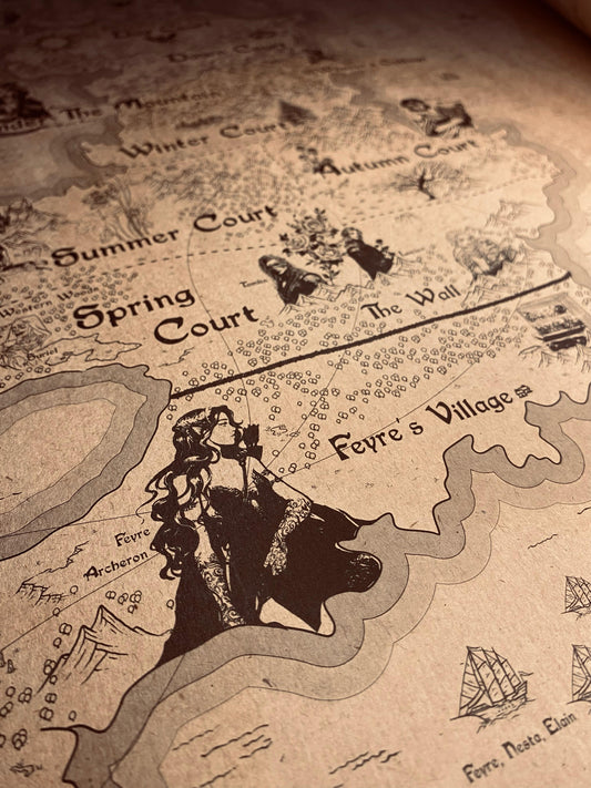 Sarah J Maas ACOTAR Universe Map, Prythian World Map