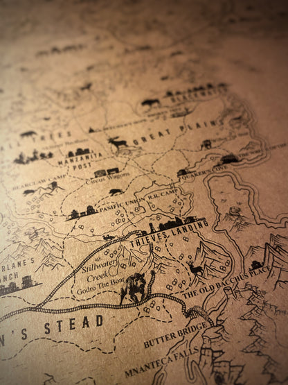 Red Dead Redemption Speculative Game Map, RDR Poster