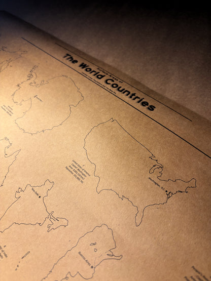 World Country Areas Wall Art