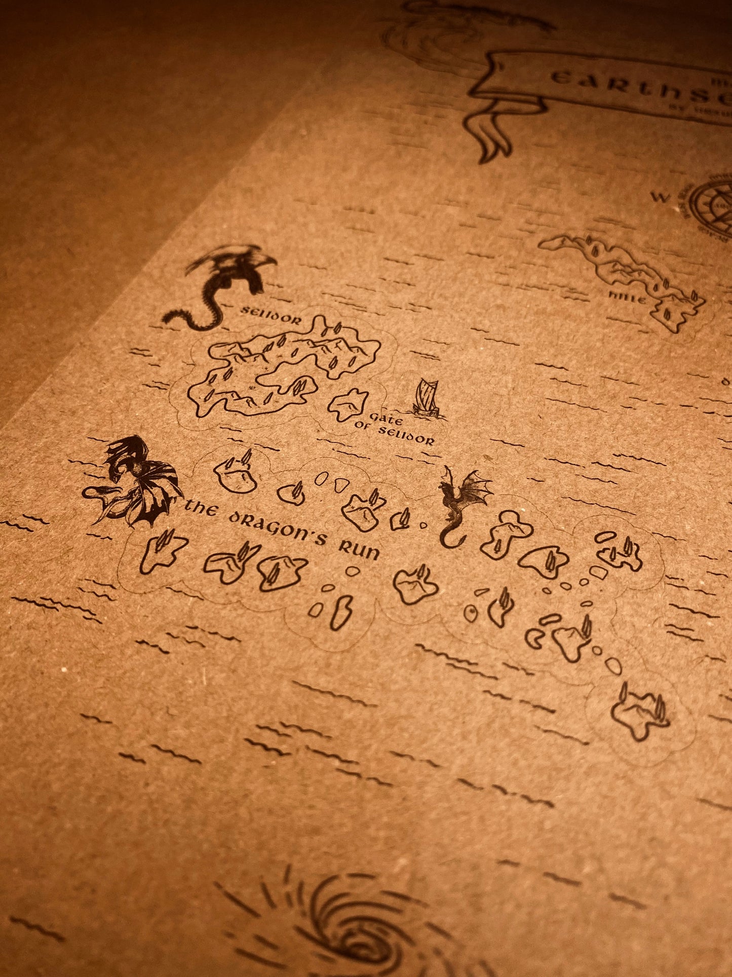 AWOES Earthsea World Map by Ursula K. Le Guin