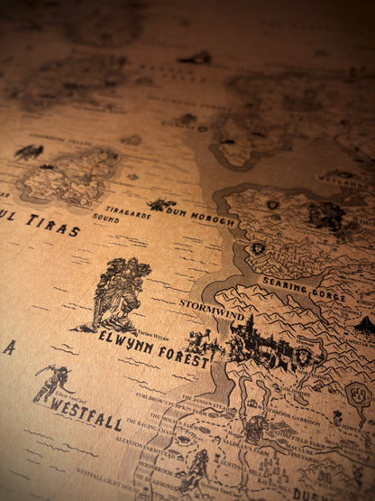 Carte d'Azeroth de World of Warcraft, Kalimdor, Royaumes de l'Est