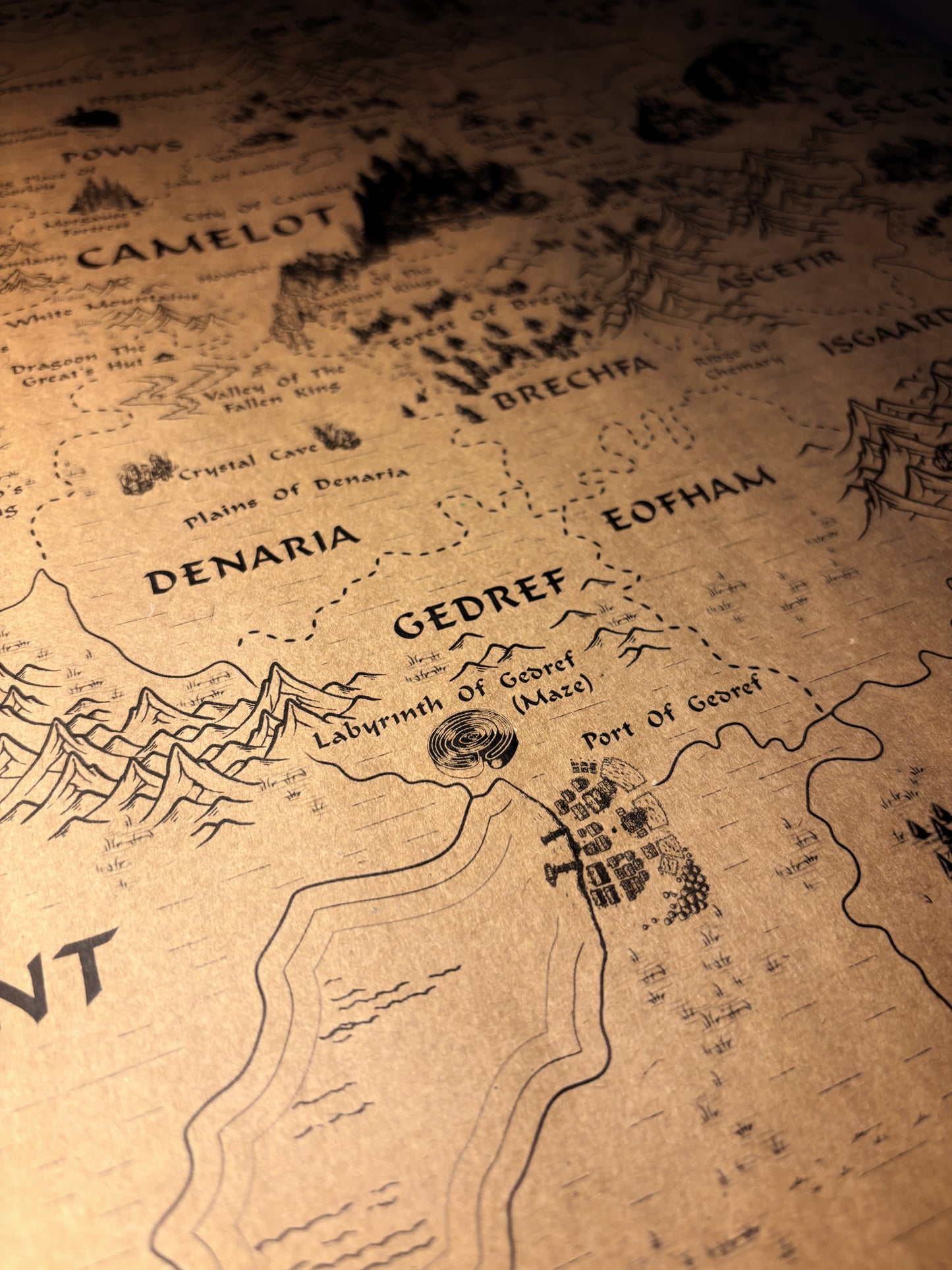 Map of the Kingdom of Camelot, Merlin Wall Art