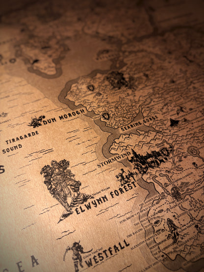 Carte d'Azeroth de World of Warcraft, Kalimdor, Royaumes de l'Est