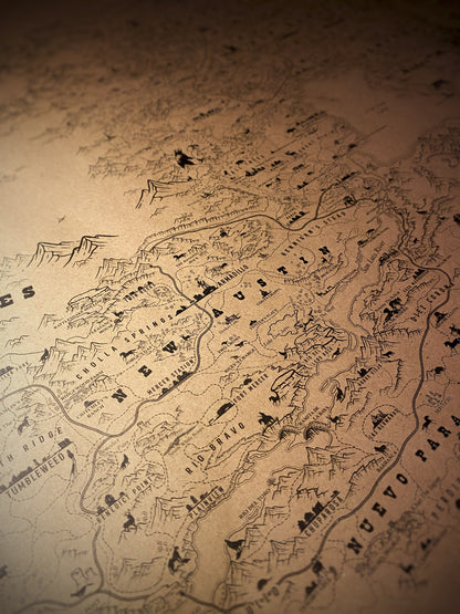 Red Dead Redemption Speculative Game Map, RDR Poster